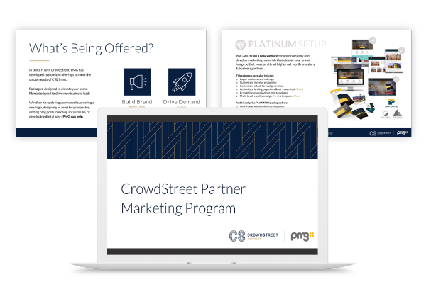 Graphic showcase of Partner Marketing Program Strategy for CrowdStreet